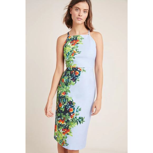 Anthropologie Maeve Orange Bough Dress - Picture 1 of 9